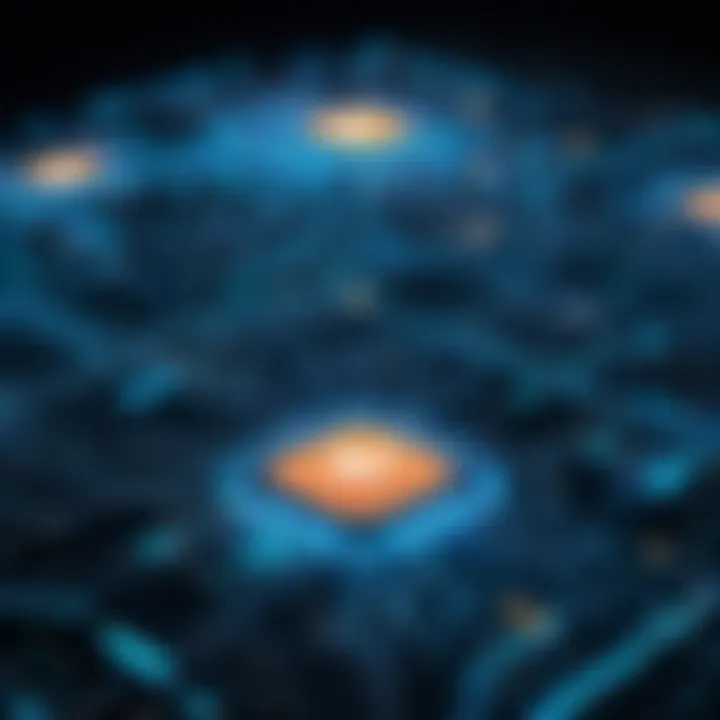 Cybersecurity Threat Landscape An abstract representation of cybersecurity threats