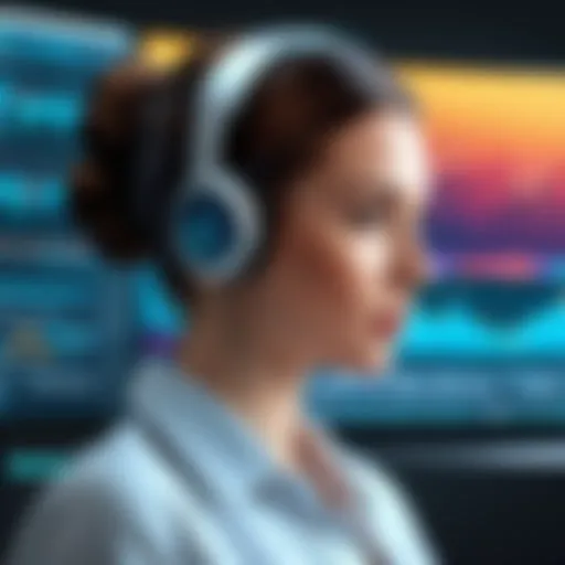 Visual representation of data analytics in social listening