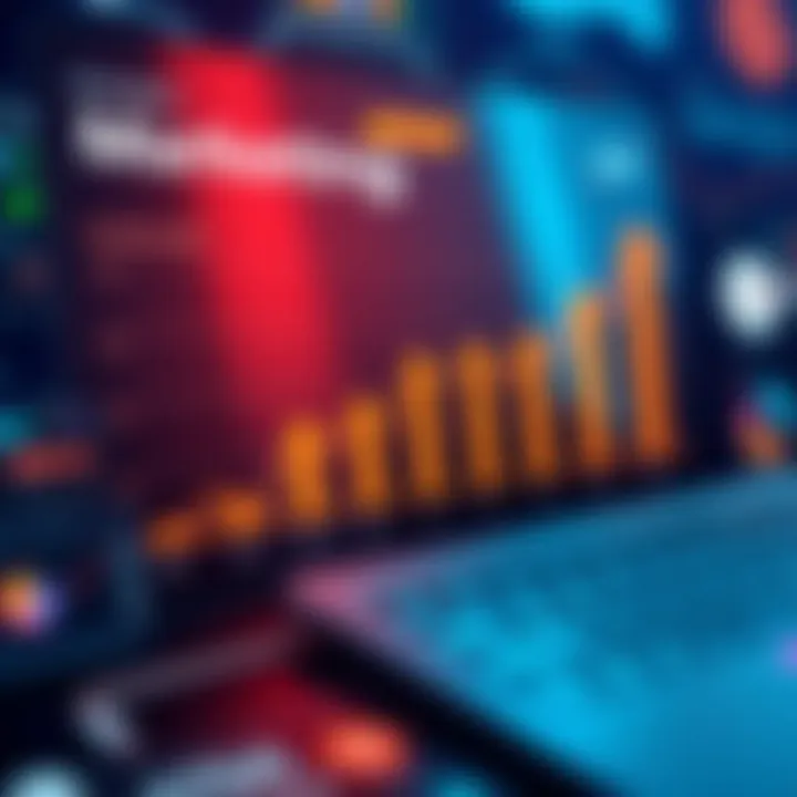 Graph indicating marketing trends and consumer behavior changes