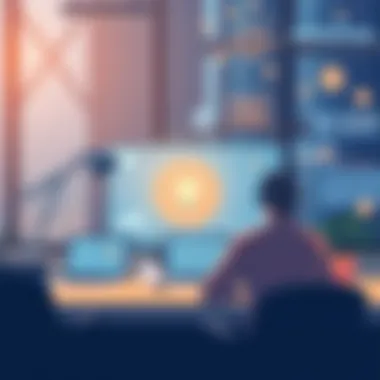 Digital marketing technology integration illustration