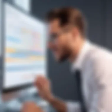 Engaging with Voice Calendar Technology A business professional engaging with a voice calendar assistant.