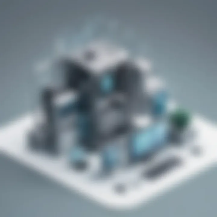 Illustration depicting enhanced business efficiency with DocuWare