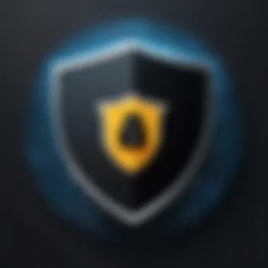 Cybersecurity Shield with Shield Symbol