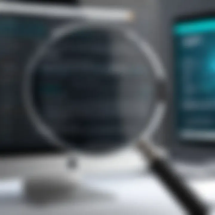 Magnifying Glass over Security Code