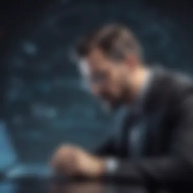 Visionary Leader Crafting Strategic Plans Visionary leader contemplating strategy